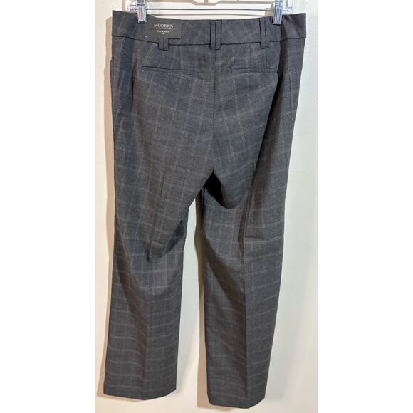 Ann Taylor Modern Fit Trouser Gray Plaid Size 6 NWT - Picture 3 of 7